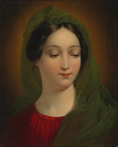 Portrait of the Madonna by Михаэль Строй — digital art print download