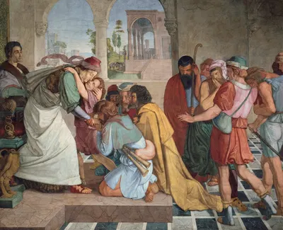 Joseph Reveals Himself to His Brothers by Петер фон Корнелиус, 1816 — digital art print download
