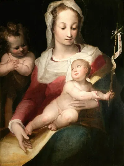Madonna with Child and Young Saint John by Alessandro Casolani — digital art print download