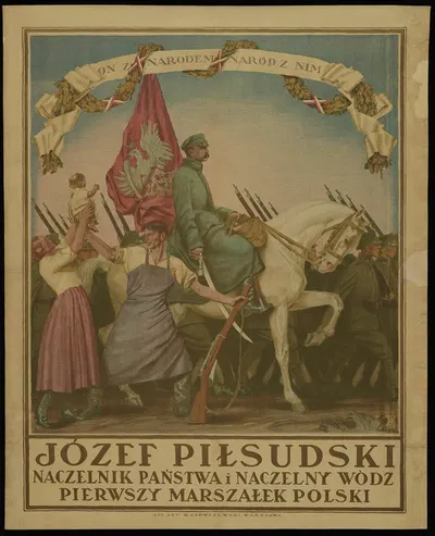 Józef Piłsudski Naczelnik Państwa i Naczelny Wódz – Pierwszy Marszałek Polski by Władysław Główczewski — digital art print…