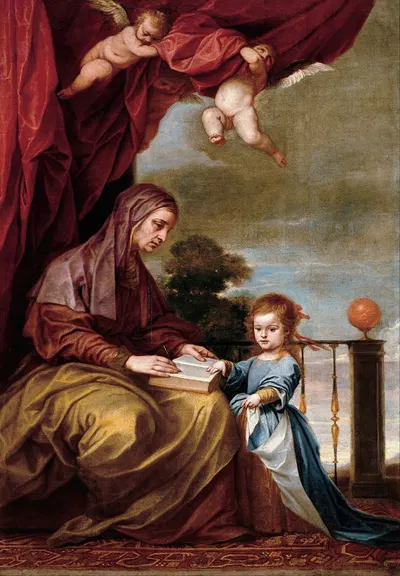 The Education of the Virgin Mary by Alonso Cano — digital art print download