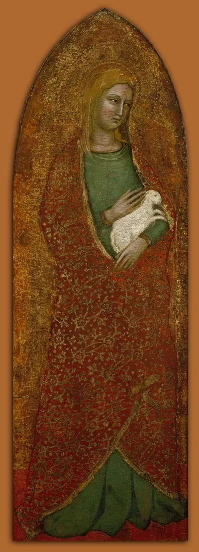 Saint Agnes by Andrea di Bonaiuto, 1363-1367 — digital art print download