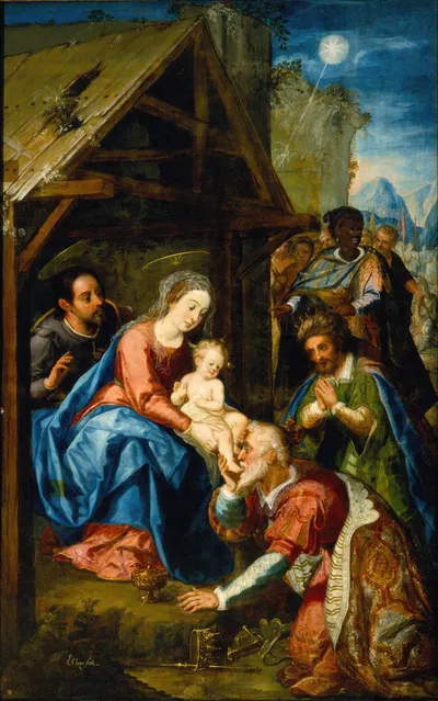 Adoration of the Magi by Бальтасар де Эчаве Ордио — digital art print download