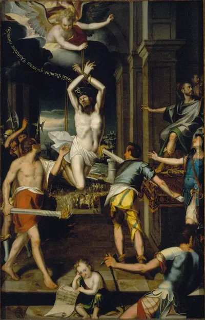 The Martyrdom of Saint Pontianus by Бальтасар де Эчаве Ордио — digital art print download