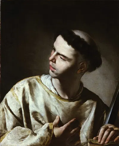 Saint Lawrence by Bernardo Cavallino — digital art print download