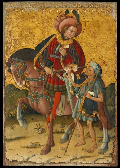 Saint Martin Sharing his Cloak by Blasco de Grañén — digital art print download