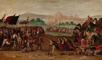 Abigail presents Gifts to David by Circle of Juan de la Corte — digital art print download