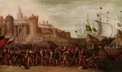 Deborah and Barak against Sisera by Circle of Juan de la Corte — digital art print download