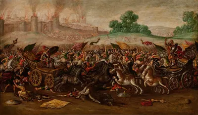 The Burning of Jerusalem by Nebuchadnezzar’s Army by Circle of Juan de la Corte — digital art print download