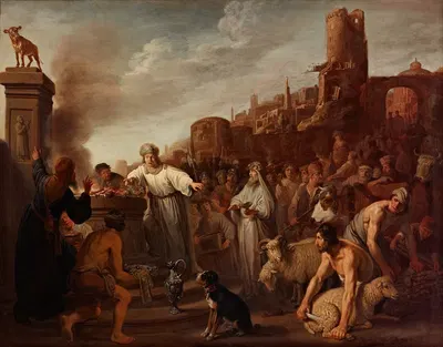 Sacrifice of Jeroboam by Claes Moeyaert, 1641 — digital art print download