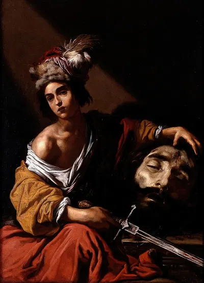 David with the Head of Goliath by Claude Vignon, 1620-1623 — digital art print download