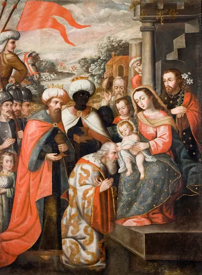 Adoration of the Magi by Cusco School — digital art print download