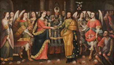The Marriage of the Virgin by Cusco School — digital art print download