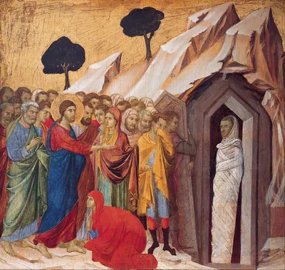 The Raising of Lazarus by Duccio di Buoninsegna — digital art print download