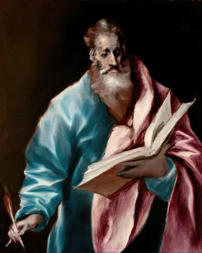 Apostle Saint Matthew by El Greco (Domenikos Theotokopoulos), 1610-1614 — digital art print download