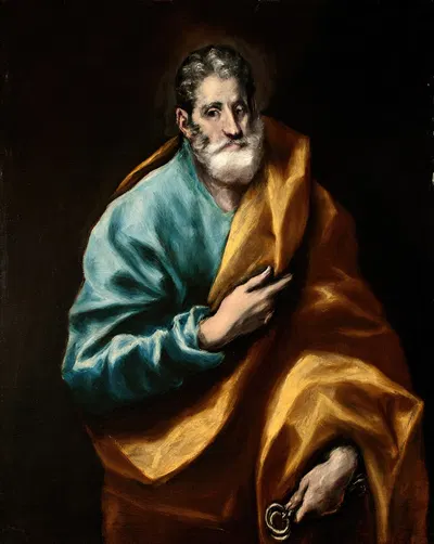 Apostle Saint Peter by Эль Греко (Доменикос Теотокопулос), 1610-1614 — digital art print download