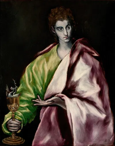 Saint John the Evangelist by Эль Греко (Доменикос Теотокопулос), 1610-1614 — digital art print download