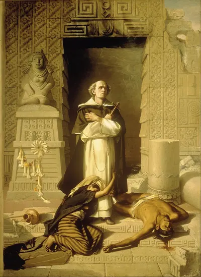 Fray Bartolomé de las Casas by Félix Parra, 1875 — digital art print download