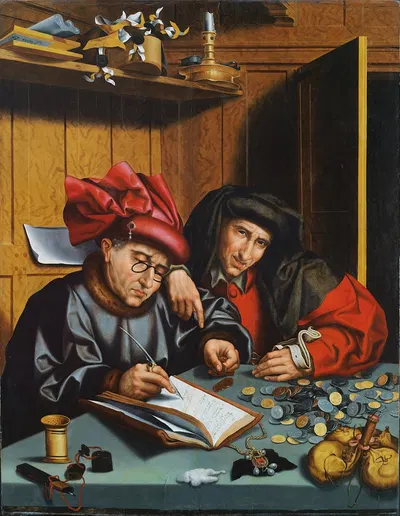 The Money Changers by Follower of Marinus van Reymerswaele, 1548 — digital art print download