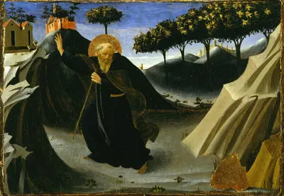 Saint Anthony Abbot Shunning the Mass of Gold by Fra Angelico — digital art print download