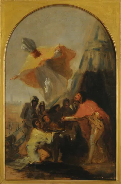 Aparición de San Isidoro al Rey Fernando el Santo ante los muros de Sevilla by Франсиско де Гойя — digital art print download