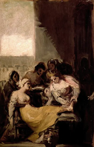 Saint Isabel of Portugal Healing the Wounds of a Sick Woman by Франсиско де Гойя, 1799 — digital art print download