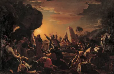 Moses draws water from the Rock by François Perrier, 1642 — digital art print download