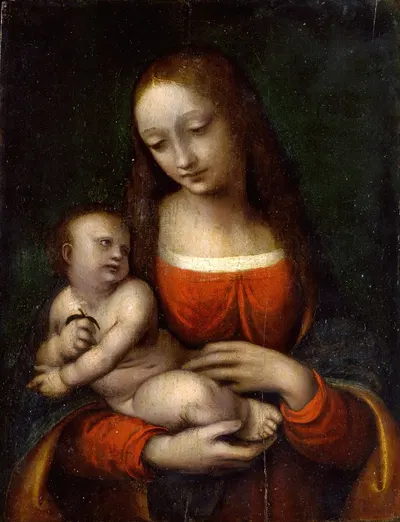 The Virgin and Child Icosidodecahedron by Giampietrino (Giovanni Pietro Rizzoli), 1510 - 1515 — digital art print download