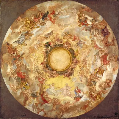St. Agnes is Received into Heaven by Джованни Баттиста Гаулли — digital art print download