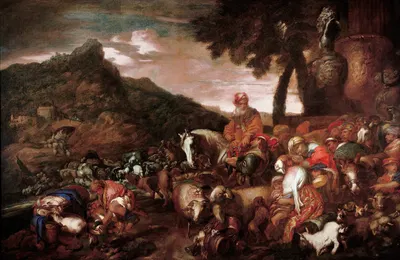 Journey of the Family of Abraham by Джованни Бенедетто Кастильоне — digital art print download