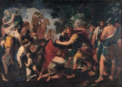 Meeting between Esau and Jacob by Giovanni Maria Bottala — digital art print download