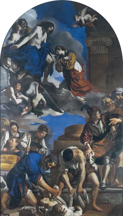 Burial of Saint Petronilla by Guercino, 1623 — digital art print download