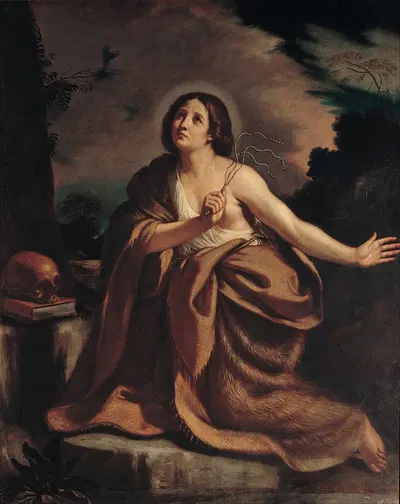 Penitent Magdalene by Follower of Guercino, 1650 — digital art print download