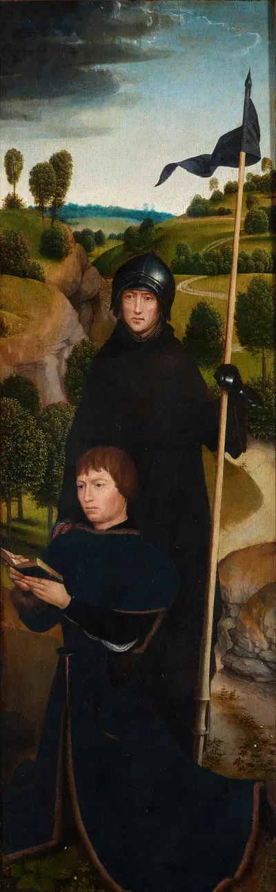Young Man at Prayer with St. William of Maleval by Ханс Мемлинг, 1470 — digital art print download
