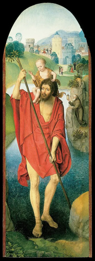 Saint Christopher by Hans Memling, 1474-1485 — digital art print download
