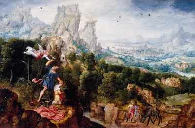 Landscape with the Offering of Isaac by Херри мет де Блес, 1535-1545 — digital art print download