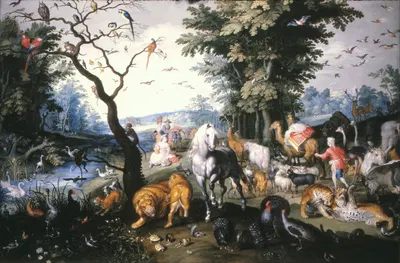 The animals entering Noah`s Ark by Ян Брейгель младший, 1630-1670 — digital art print download