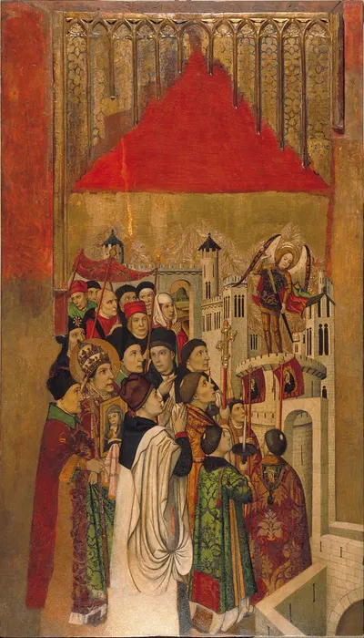 Apparition of Saint Michael at the Castle of Sant'Angelo by Jaume Huguet — digital art print download