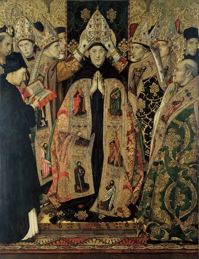 Consecration of Saint Augustine by Jaume Huguet, 1463-1470 — digital art print download