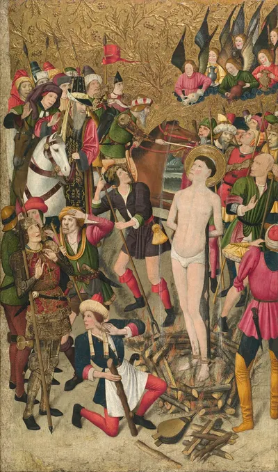 Saint Vincent at the Stake by Jaume Huguet, 1455-1460 — digital art print download