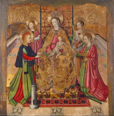 Virgin and Saints by Jaume Huguet, 1455-1460 — digital art print download