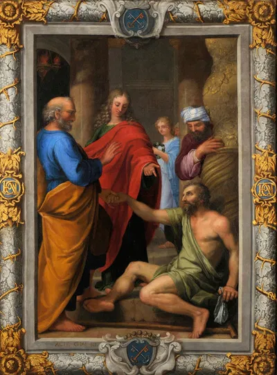 La guérison du paralytique par saint Pierre et saint Jean by Жан Эляр — digital art print download