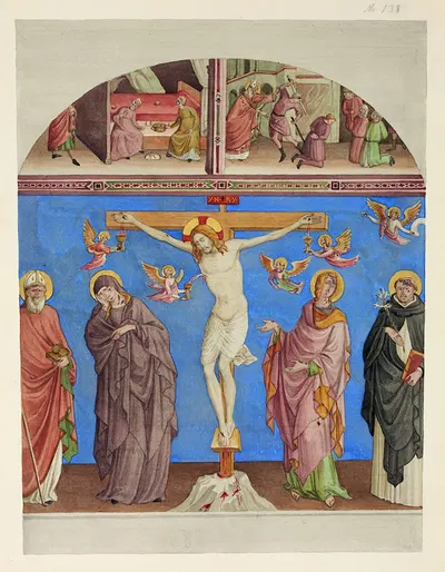 Christ on the Cross in the Church of S. Domenico in Arezzo by Иоганн Антон Рамбу — digital art print download