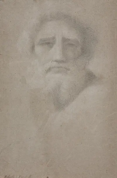 Skægget mandshoved by Хендрик Крок, 1686 – 1738 — digital art print download