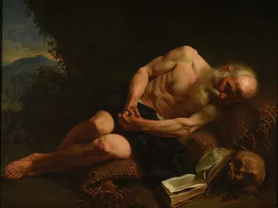Saint Jérôme by Жозеф-Мари Вьен, 1751 — digital art print download