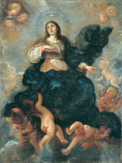 The Assumption of the Virgin by Juan Carreño de Miranda — digital art print download