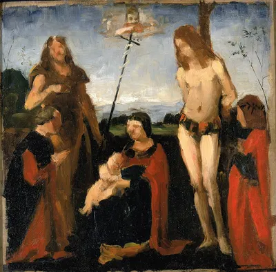 After Boltraffio, 'Sacra Conversazione' by Kenyon Cox, 1878-1882 — digital art print download