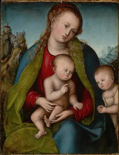 Virgin Mary with the Child and Saint John the Baptist by Lucas Cranach the Elder — digital art print download