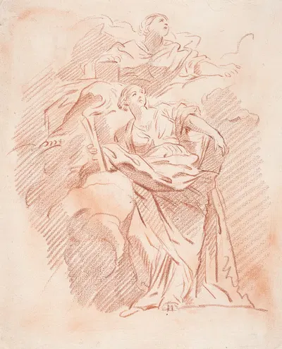To kvindeskikkelser by Хендрик Крок, 1671 – 1738 — digital art print download