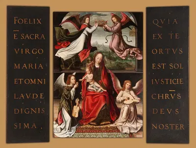 Triptych of the Coronation of the Virgin by Marcellus Coffermans, 1551-1575 — digital art print download